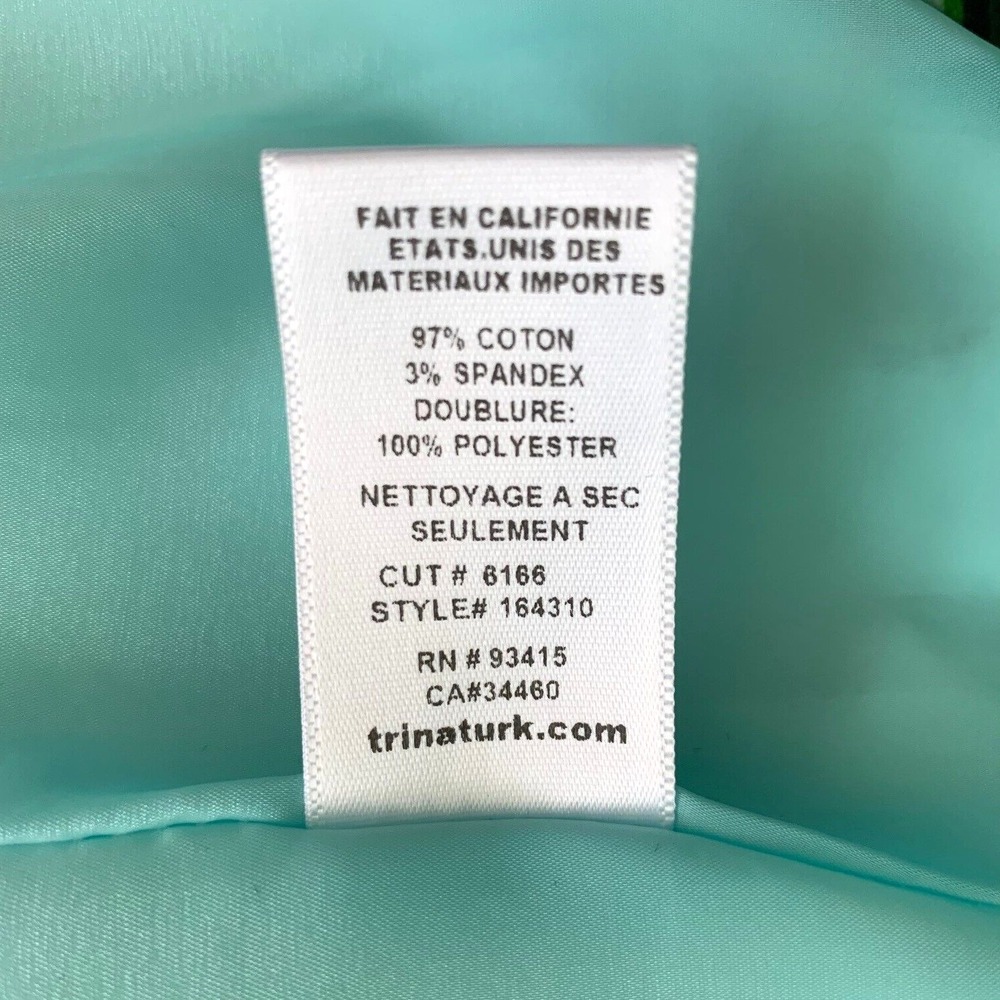NWT Trina Turk Felisha Pineapple Sundress Shift Dress 0 00 XS Cotton Tropical - Picture 10 of 10